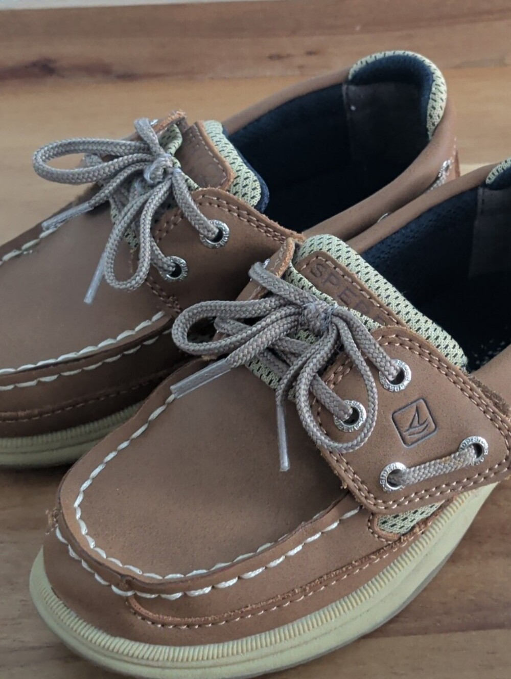 Sperry Top-Sider Brown Boat Shoes with Lace Detail